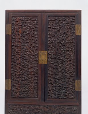 图片[2]-Red sandalwood carved dark eight immortals cabinet-China Archive